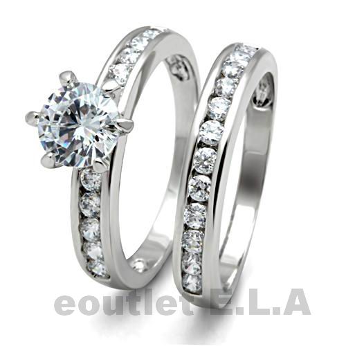 1.91CT CZ WEDDING RING SET-size5